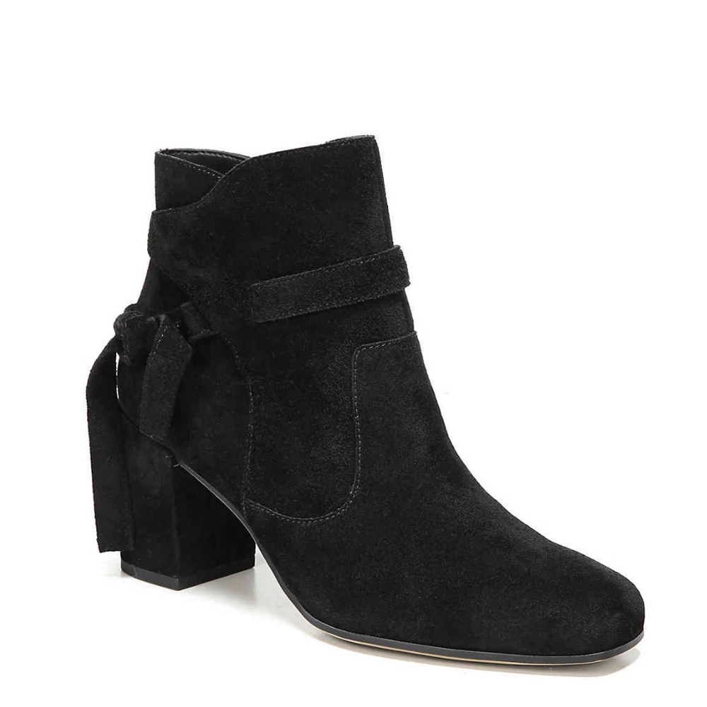 NWOT - Franco Sarto Black Suede Ankle Boots